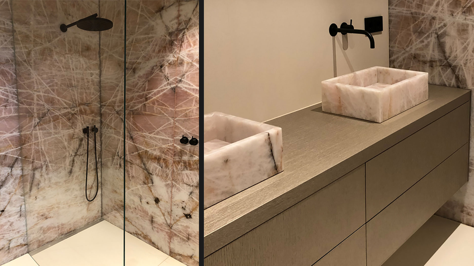 design bathroom with marble